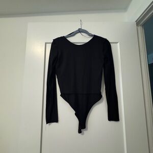 Zara Black Long Sleeve Bodysuit